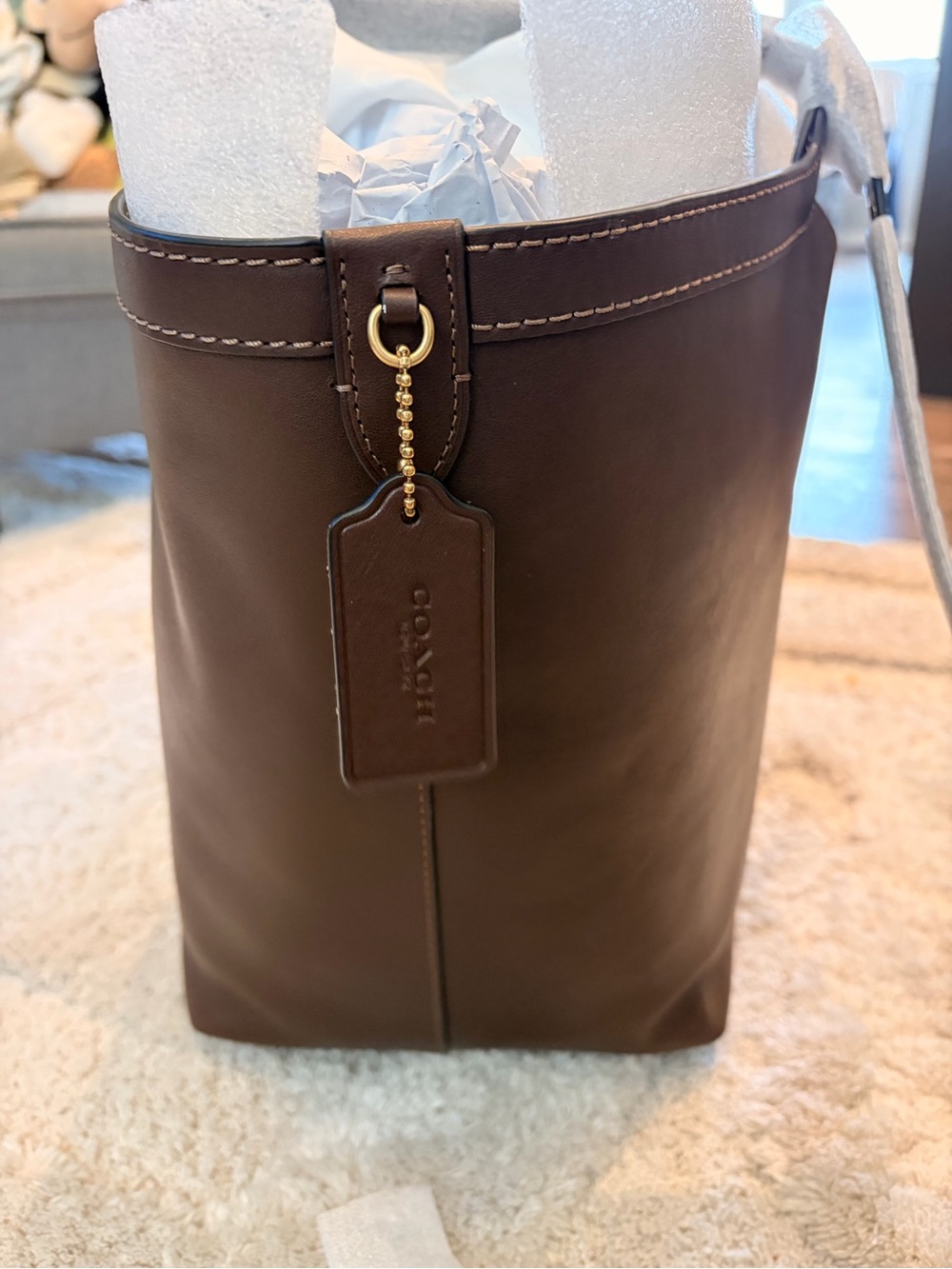 Coach Gramercy Brown Leather Tote Bag ๐๏ธ NWT - Picture 13 of 15